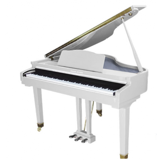 פסנתר כנף בייבי GP-1100 מסדרת CONCERT עם מקלדת FATAR בצבע לבן מבית Pearl River