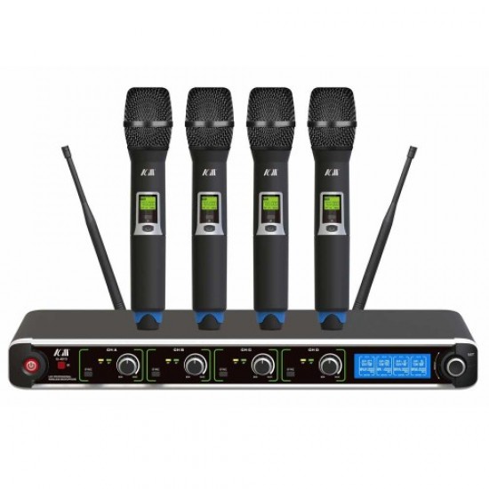 סט של 4 מיקרופונים אלחוטיים