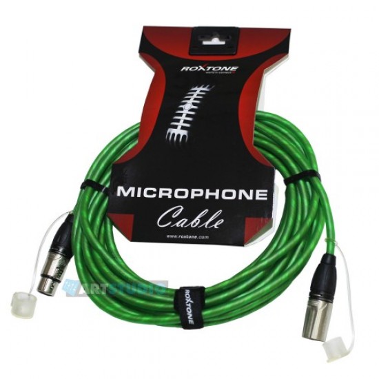 כבל XLR אורך 10מ - ירוק.