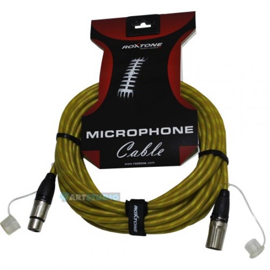 כבל XLR אורך 10מ - צהוב.