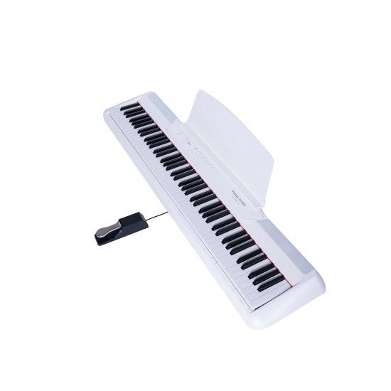 פסנתר חשמלי נייד בצבע לבן P-60 מבית Pearl River