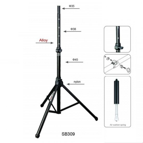 סטנד הידראולי לרמקול עד 60 ק"ג