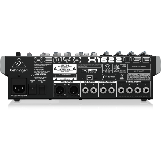 מיקסר 16 ערוצים Behringer Xenyx X1622USB